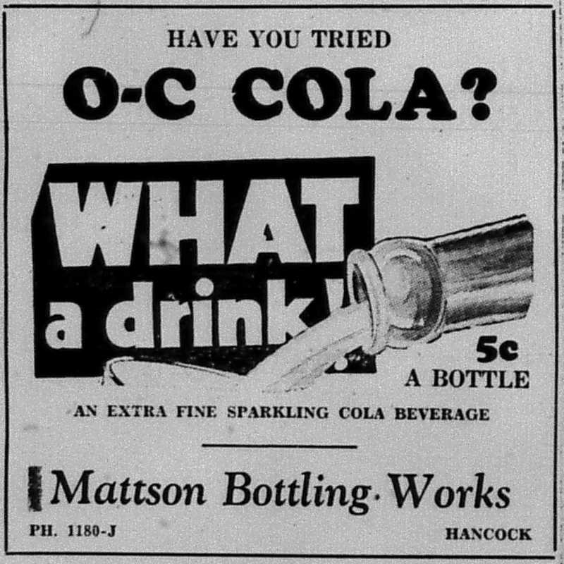 Newspaper ad - <i>The Evening Copper Journal</i>, 14 Sep 1935